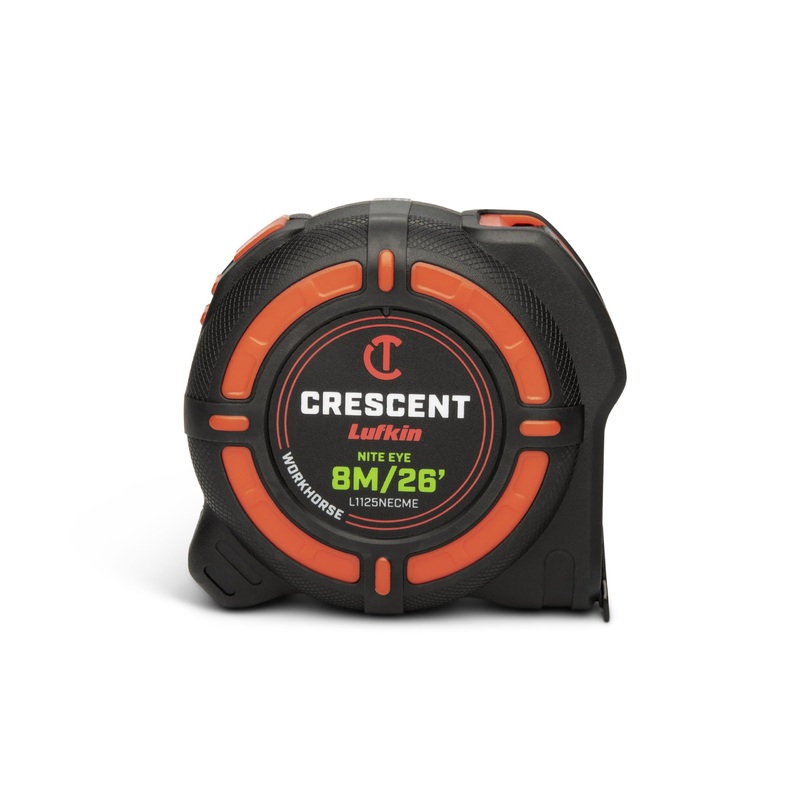 Crescent Lufkin 8 Meter / 25 Ft. WORKHORSE NITE EYE Tape Measure – L1125NECME
