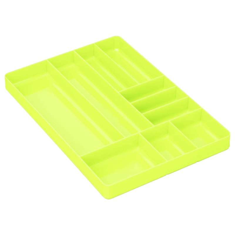 Ernst 10 Compartment Drawer Organizer: Heavy Duty Stackable Tray for Garage Tool Organization – Low-Profile Toolbox Storage – Bolts, Tools, Parts, Easy to Clean  High Visibility – Made in the USA