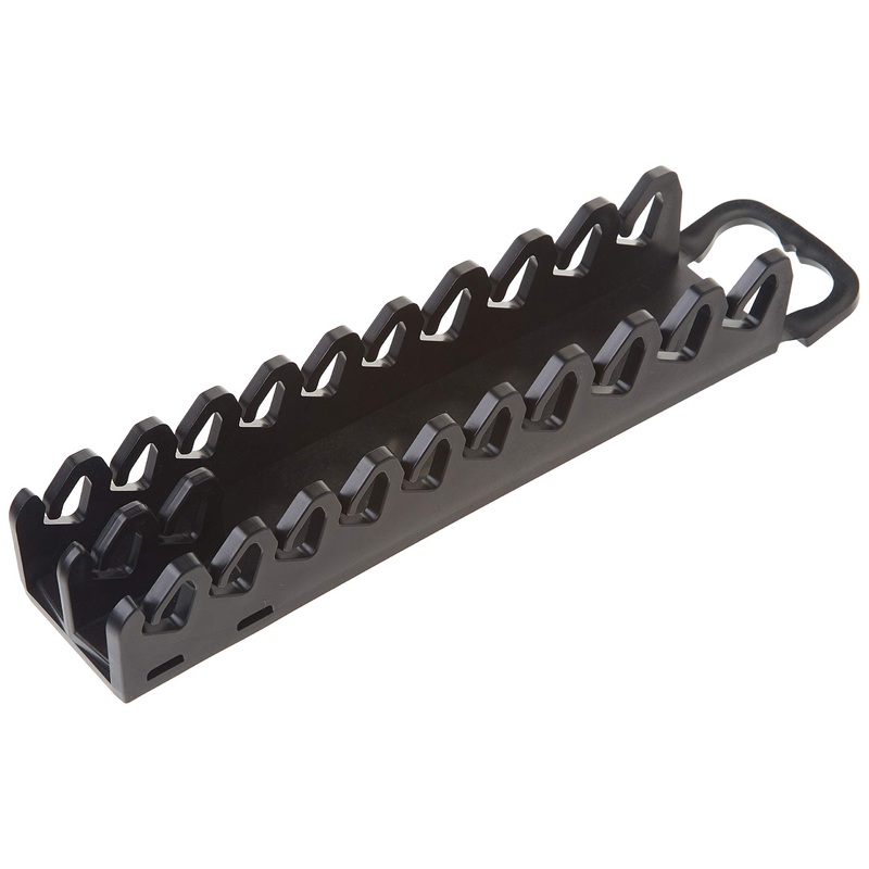 Ernst Manufacturing 10-Tool Screwdriver Gripper – Screwdriver Holder in Vibrant Black (Model 5311) for Portable or Pegboard Storage of Screwdriver Set