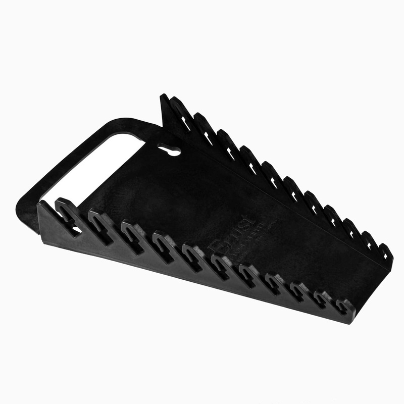 Ernst Manufacturing 11-Wrench Gripper Portable Wrench Organizer – Durable Flexible Grip, Fits 1/4 to 7/8 & 6-16 mm, Black (Model 5087)