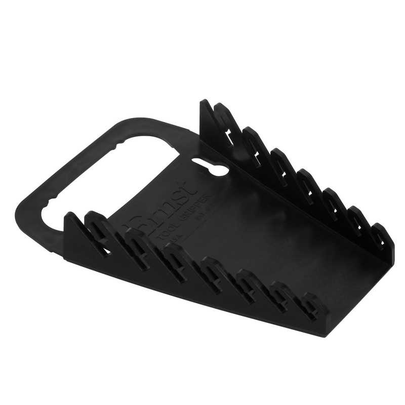 Ernst Manufacturing 5081 7-Wrench Gripper Portable Wrench Organization – Sturdy Flexible Design, Fits 1/4 to 5/8 & 6-12 mm, Black