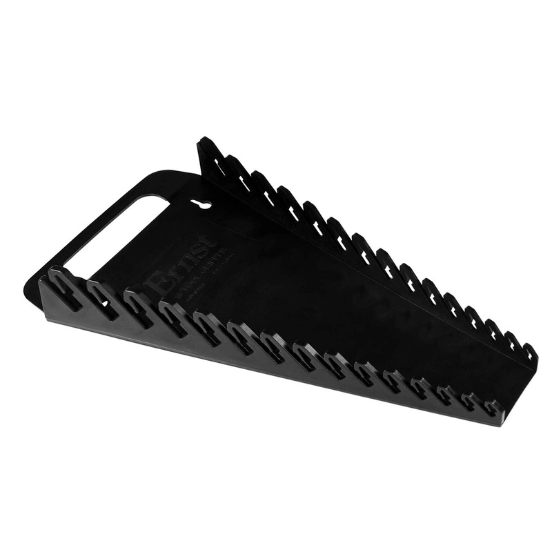 Ernst Manufacturing 5089 Wrench Gripper – Ergonomic Design, Holds 1/4 to 1 1/8 and 6 to 20 mm Wrenches, Portable 15 Tool Capacity, Black