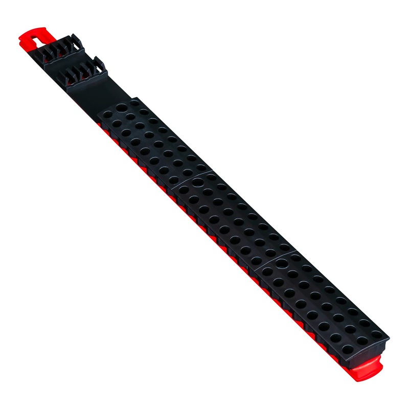 Ernst Manufacturing 78 Tool Bit Bar with Magnetic Base, 1/4 Hex Bit Holder – Red/Black