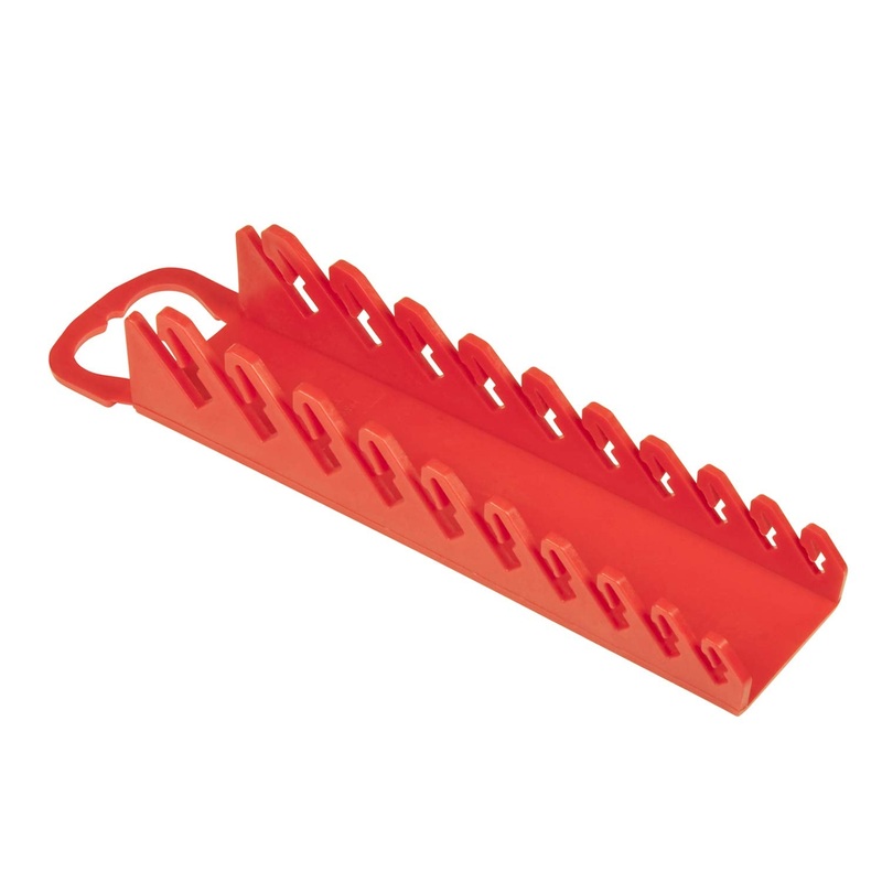 Ernst Manufacturing – E5074 5074-Red Gripper Stubby Wrench Organizer, 10 Tool, Red
