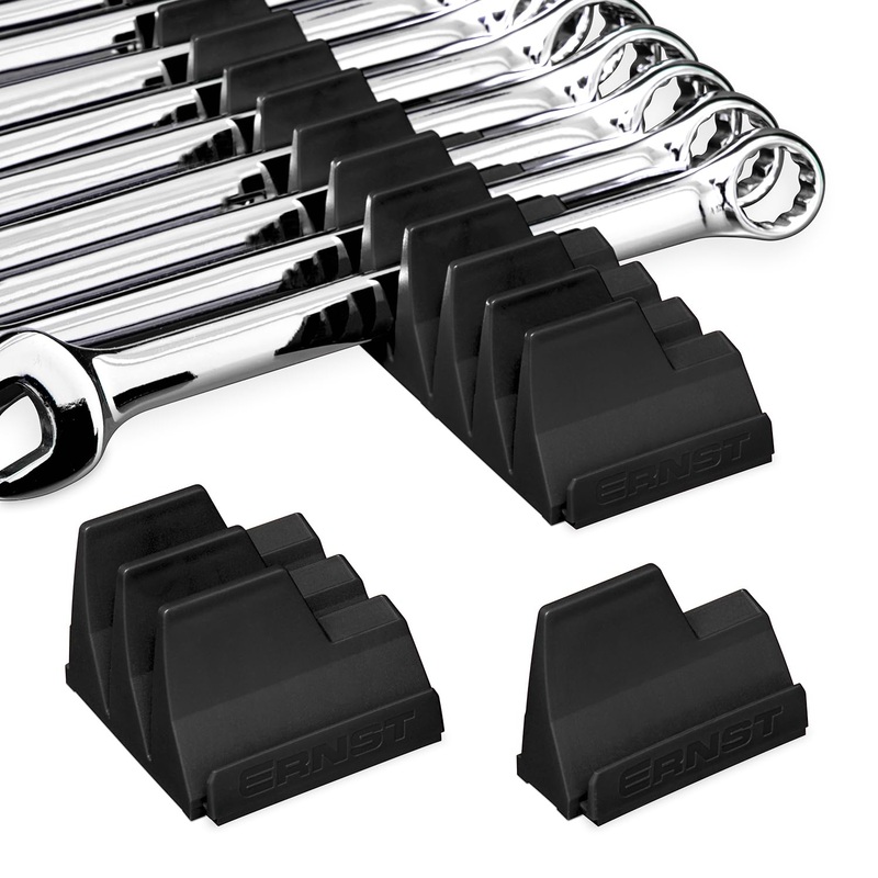 Ernst Manufacturing Wrench Pro – Modular Wrench Organizer for 20 Wrenches with Anti-Slip Cleats – Made in the USA