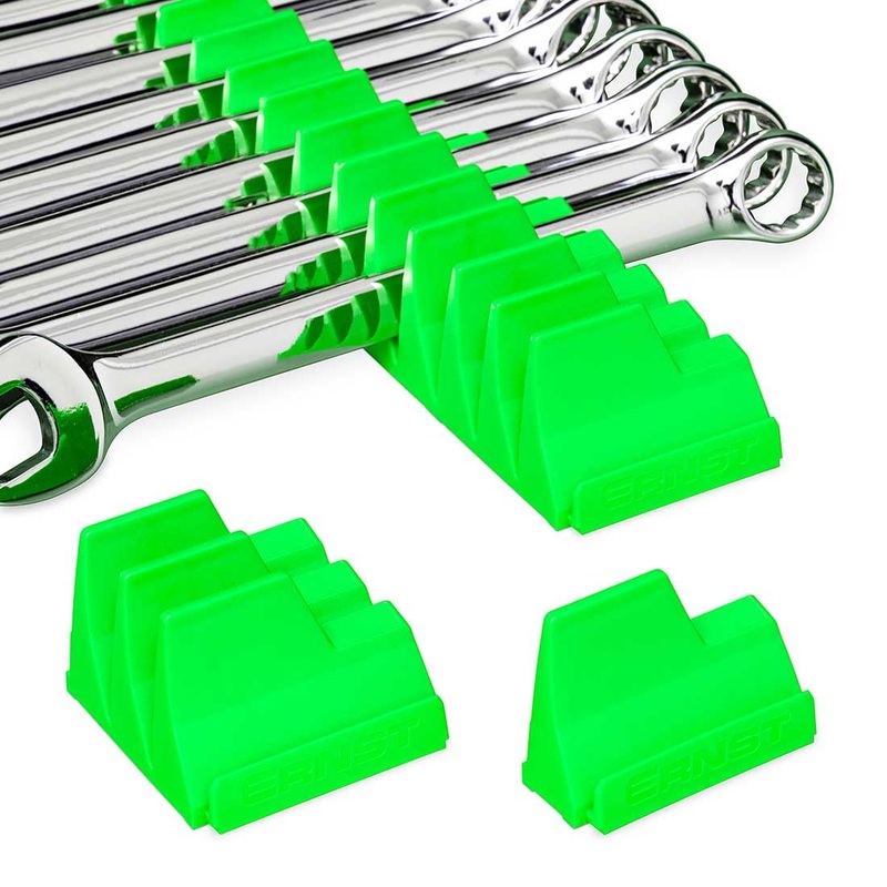 Ernst Manufacturing Wrench Pro – Modular Wrench Organizer for 40 Wrenches (Green) – Made in the USA