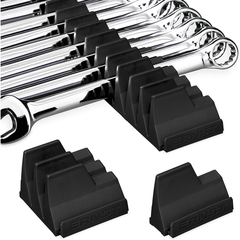 Ernst Manufacturing Wrench Pro – Modular Wrench Organizer for 40 Wrenches with Anti-Slip Cleats – Made in the USA