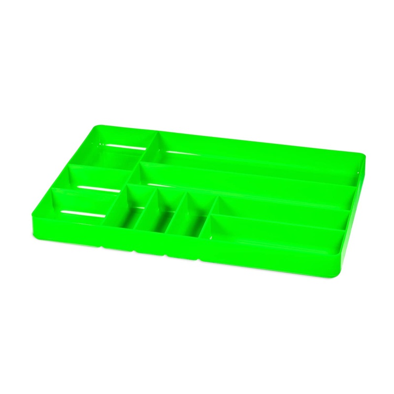 ERNST Tool Organizer Tray, Green, 10-Compartments, Storage, Garage, Workshop, Organization, Tools, Equipment, Heavy-Duty, Durable, Industrial, Workbench, Efficient Storage – Made in the USA