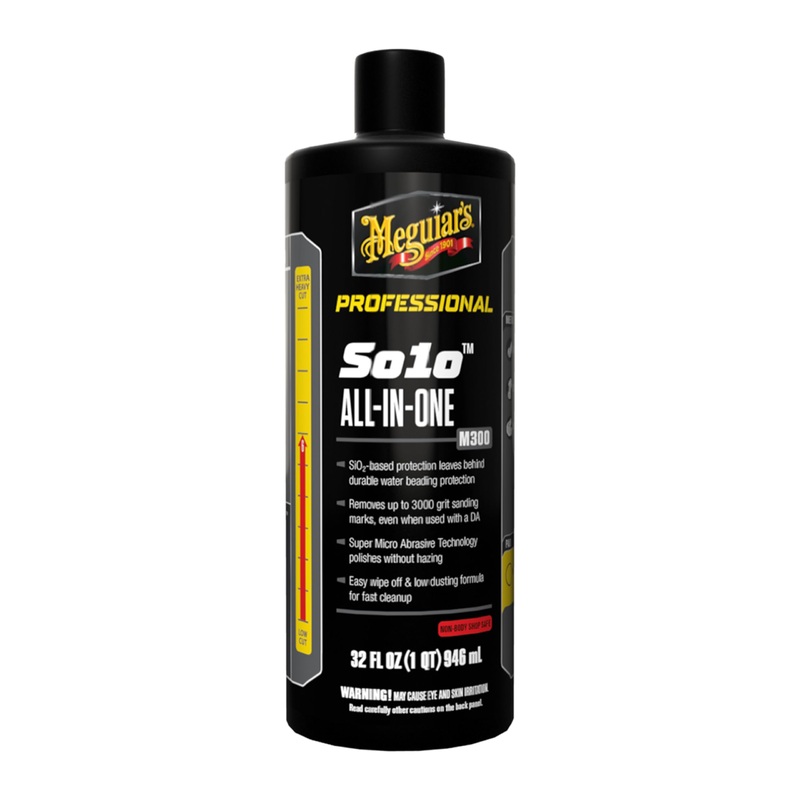 Meguiar’s Professional So1o All-in-One M300 – SiO2-Based Formula Removes Paint Defects and Delivers Durable, Water-Beading Protection, Get Compounding, Polishing, and Protecting in One Step – 32oz