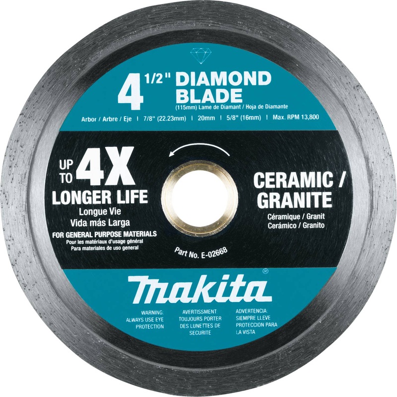 4-1/2 Diamond Blade, Continuous Rim, General Purpose
