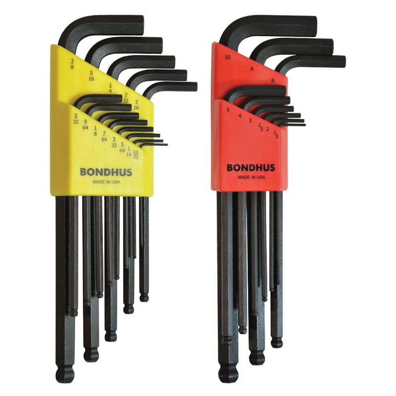 Bondhus 20199 Balldriver L-Wrench DoublePK, 10999 1.5-10mm & 10937 0.050-3/8, Multicolor, One Size Pack of 1 L-Wrench