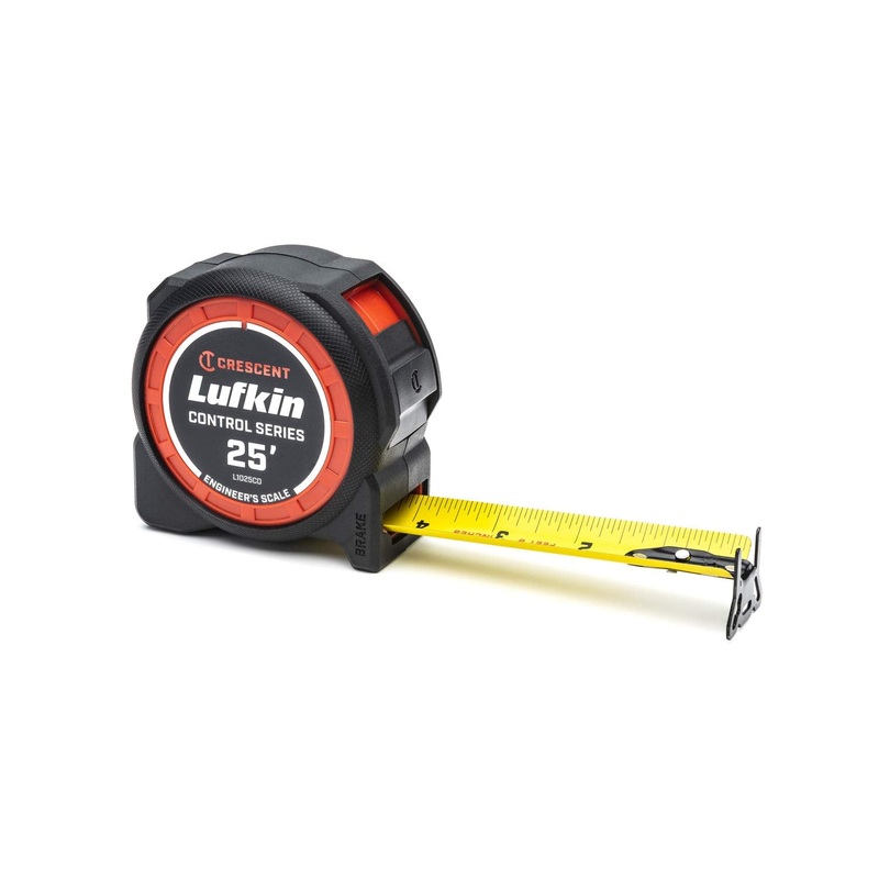 Crescent Lufkin 1-3/16 x 25′ Command Control Series Yellow Clad Engineers Tape Measure – L1025CD