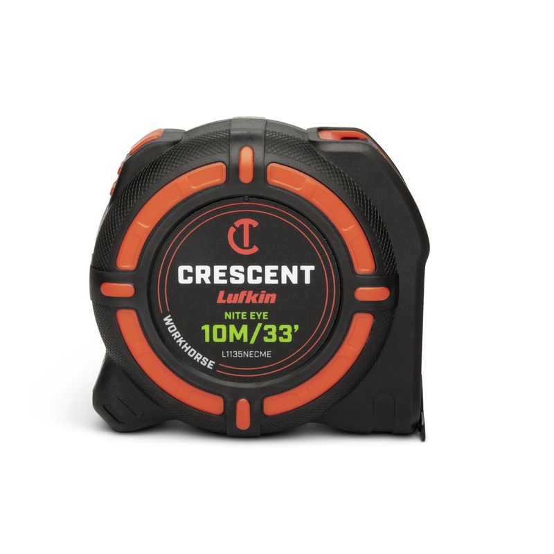 Crescent Lufkin 10 Meter / 35 Ft. Ft. WORKHORSE NITE EYE Tape Measure – L1135NECME
