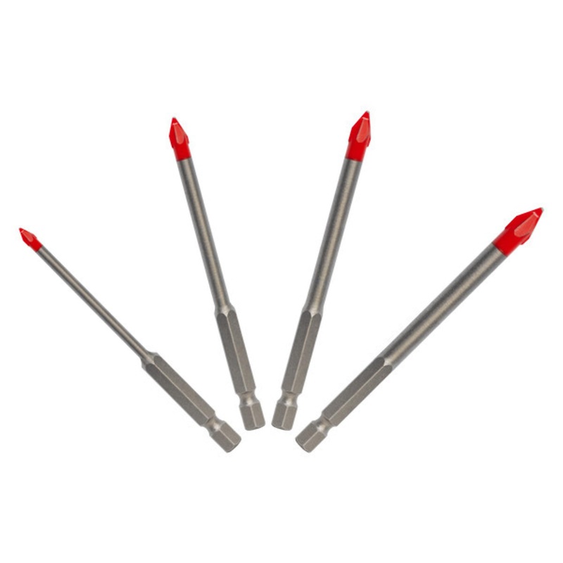 Diablo Hard Tile & Stone Carbide Tipped Drill Bit Set – Ideal for Hammer and Rotary Drills – Hex Shank, 3-1/2 Length, 5 Pieces Bits – DMANSP1070S