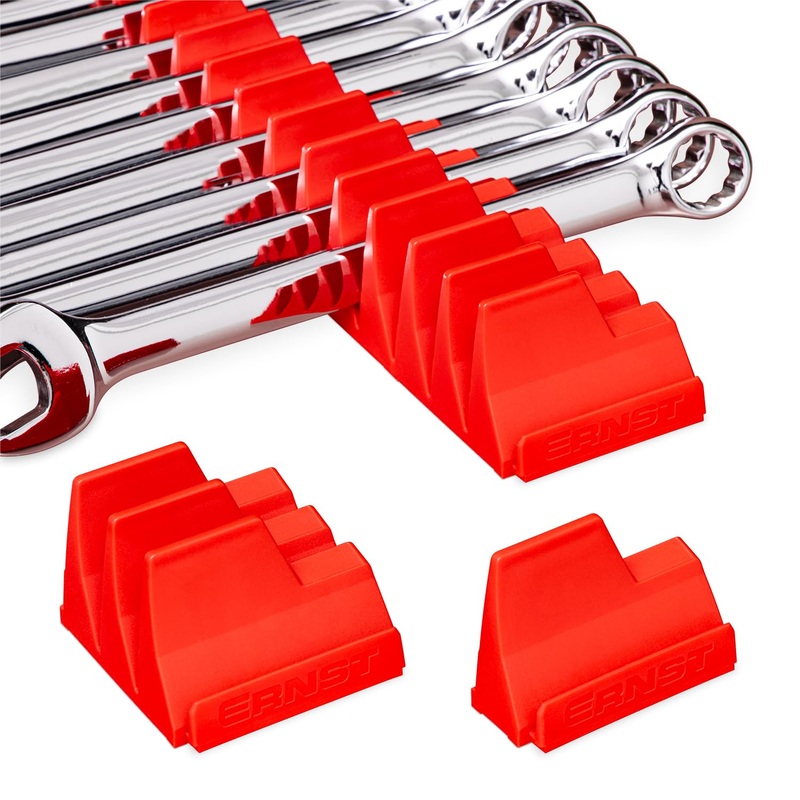Ernst Manufacturing Wrench Pro – Modular Wrench Organizer for 40 Wrenches (Red)