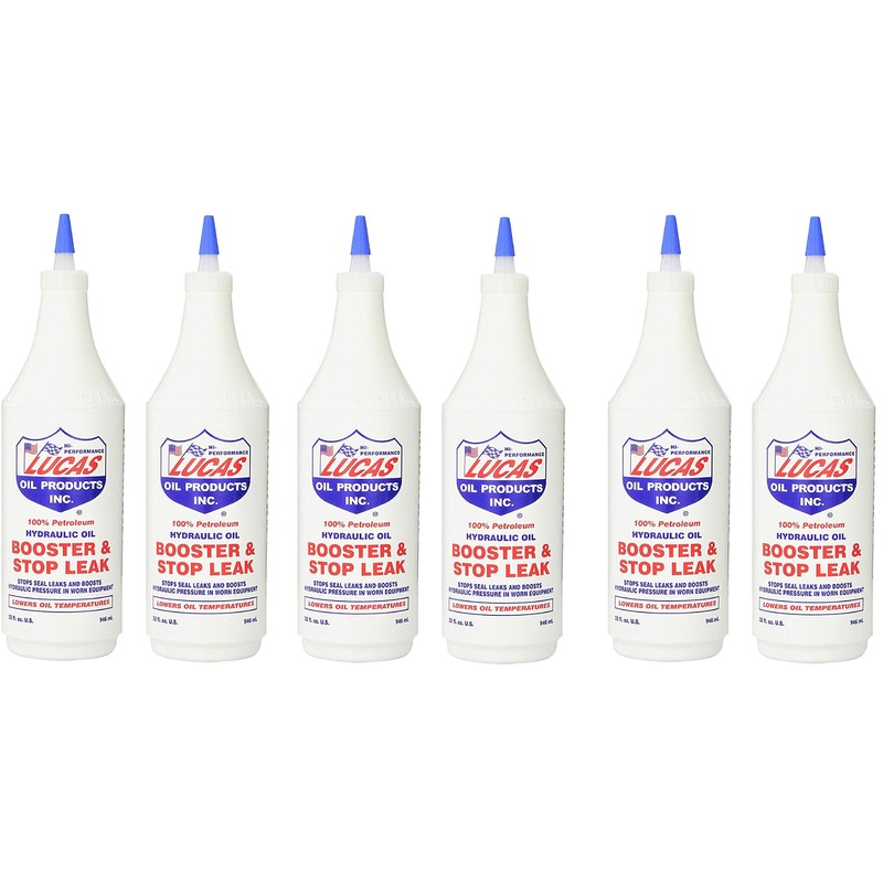 Lucas Oil 10019 Hydraulic Oil Booster and Stop Leak – 32 oz. (32 Ounce (Pack of 6))