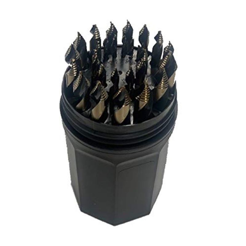 Norseman 1/16- 1/2 Super Premium Black and Gold Oxide 29-Piece Hi-Molybdenum Steel Drill Bit Set