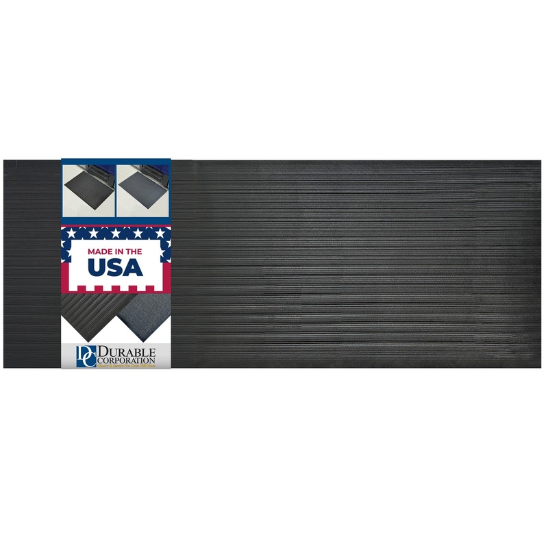 Durable Sponge Vinyl 3/8 Anti-Fatigue Mat, 36 x 120, Black