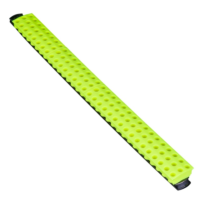 Ernst Manufacturing 96 Tool Magnetic Bit Bar, 1/4 Hex Screwdriver Bit Storage Tool Organizer – Black/Hi-Viz 96 Tool Black & Hi-Viz
