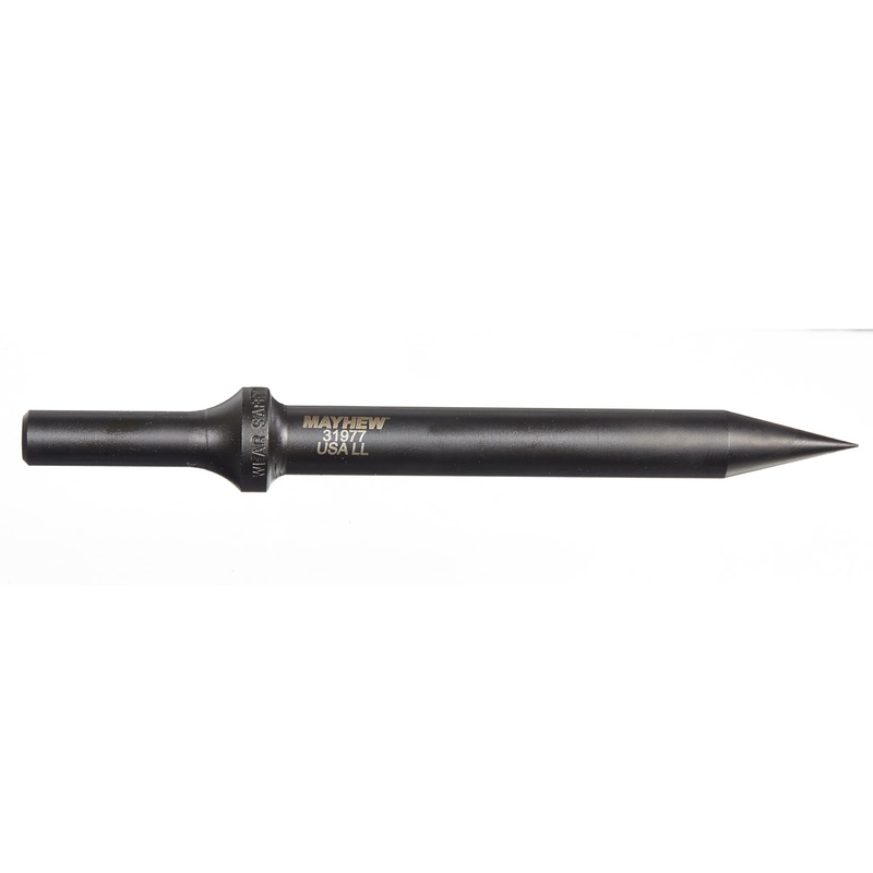 Mayhew Tools 31977 Pneumatic Taper Punch, Sharp Point x 6, Black Oxide Finish