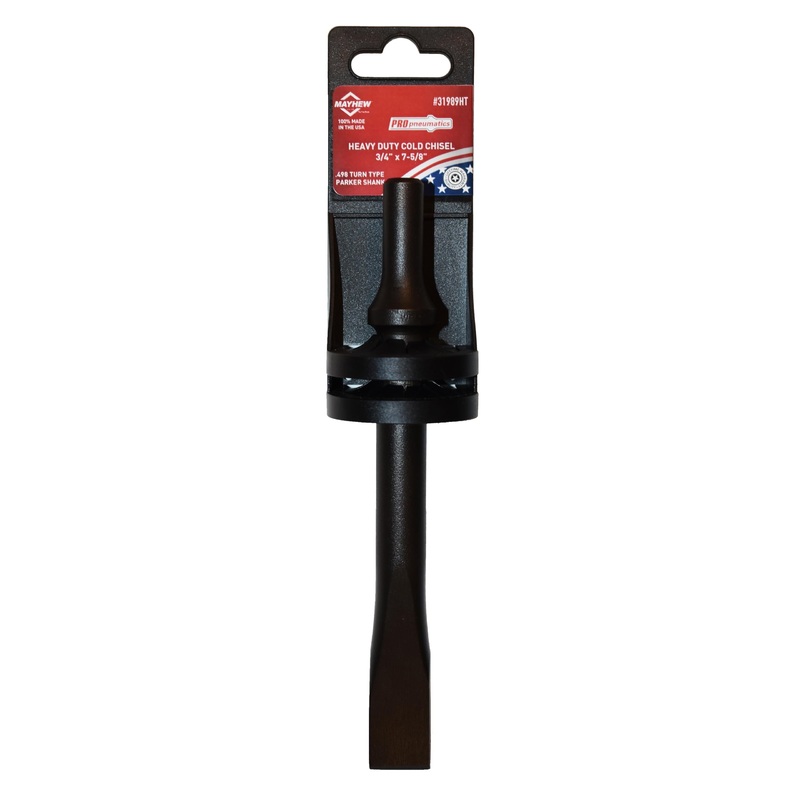 Mayhew Tools 31989HT Pneumatic Cold Chisel, 3/4 x 6 Hang Tag, Black Oxide Finish