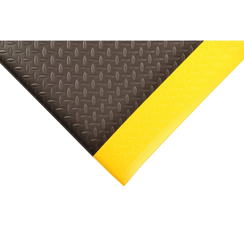 Notrax 419 Diamond Sof-Tred W/Dyna-Shield Anti-Fatigue Safety Mat, for Home or Business 3′ X 12′ Black/Yellow 3’W x 12’L x 1/2 Thick Black/Yellow