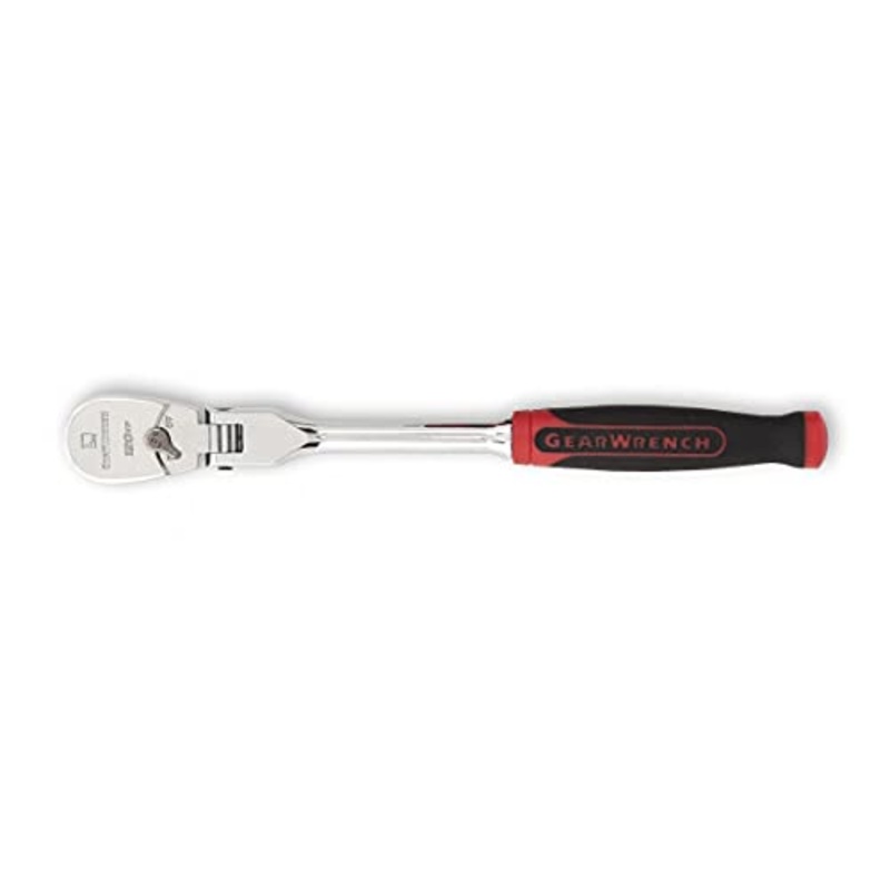 GEARWRENCH 1/4 Drive 120XP Dual Material Flex Head Teardrop Ratchet 8 – 81009P
