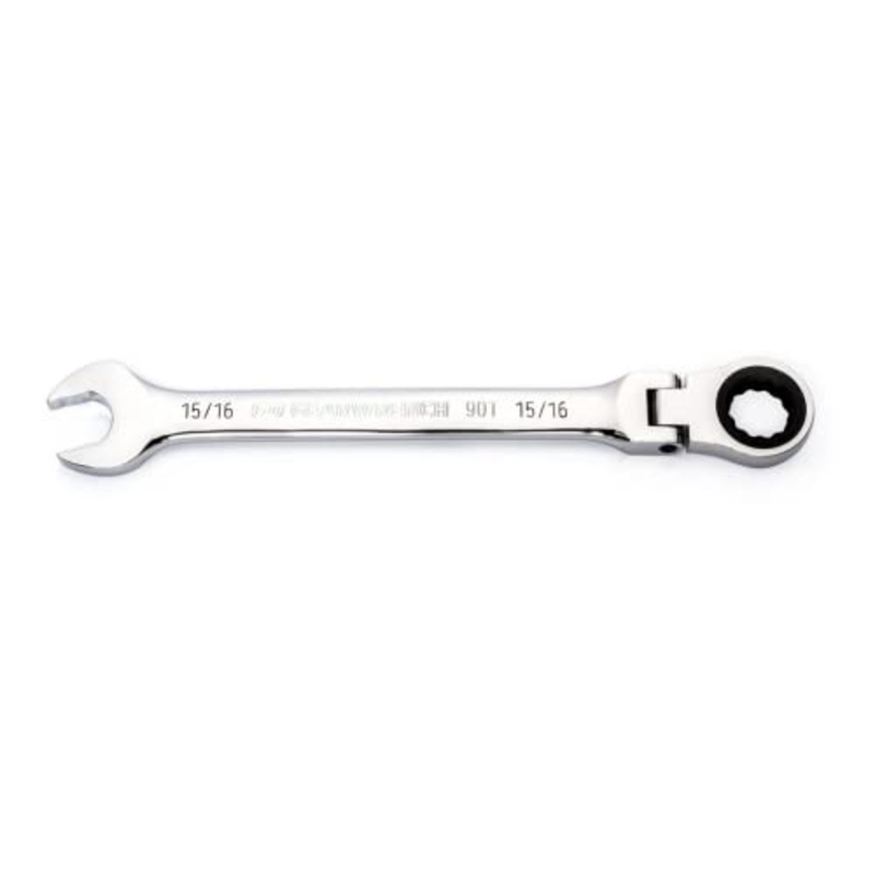 GEARWRENCH 15/16 4 Degree Swing Arch 12 Point Flex Head Ratcheting Combination Wrench – 86752