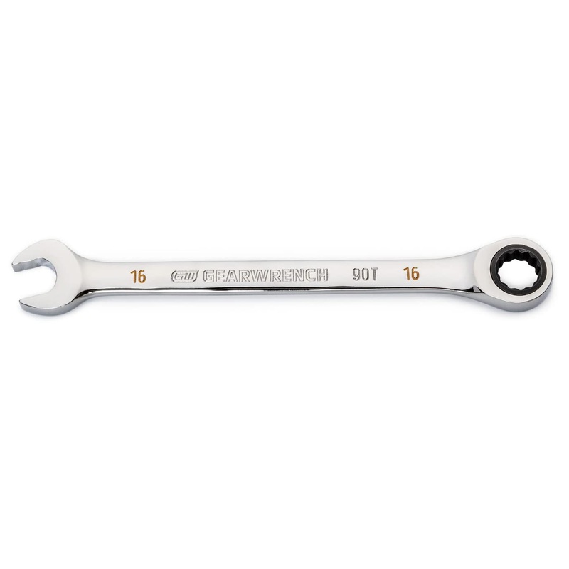 GEARWRENCH 16mm 4 Degree Swing Arch 12 Point Ratcheting Combination Wrench – 86916