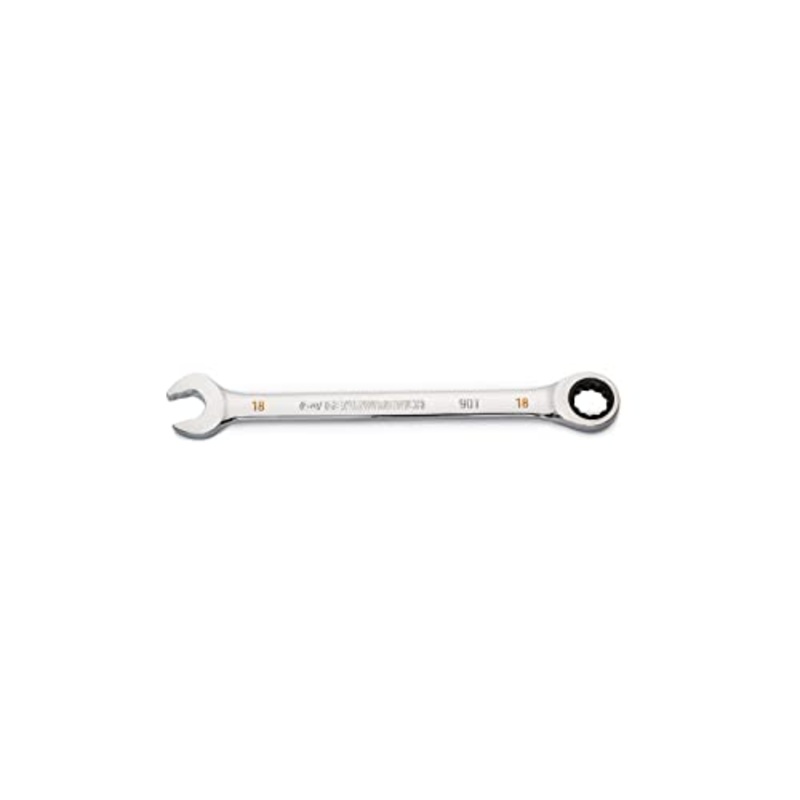 GEARWRENCH 18mm 4 Degree Swing Arch 12 Point Ratcheting Combination Wrench – 86918
