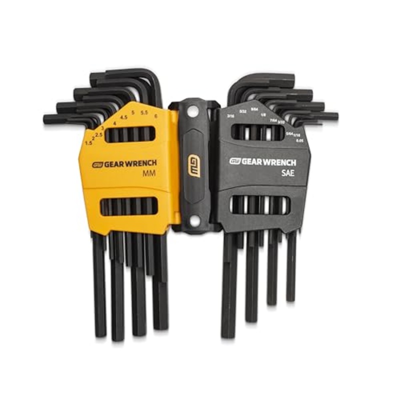 GEARWRENCH 26 Piece Long Arm SAE/Metric Hex Key Set – 83504