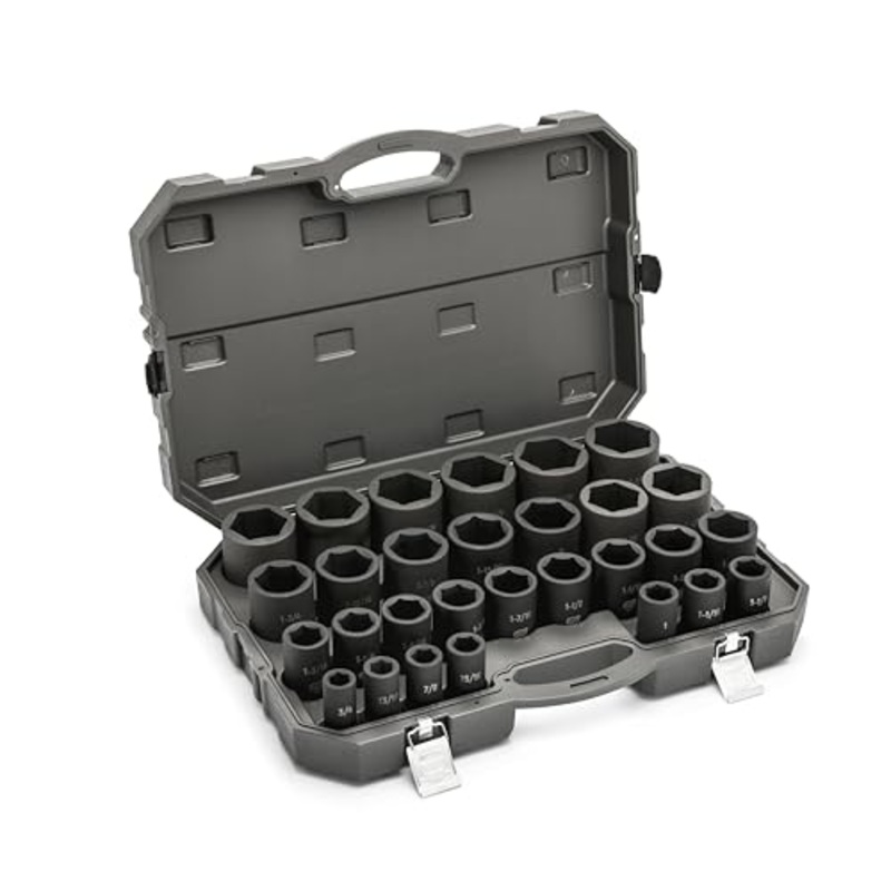 GEARWRENCH 29 Piece 3/4 Drive 6 Point Deep SAE Impact Socket Set | 3/4 to 2-1/2 | 84037