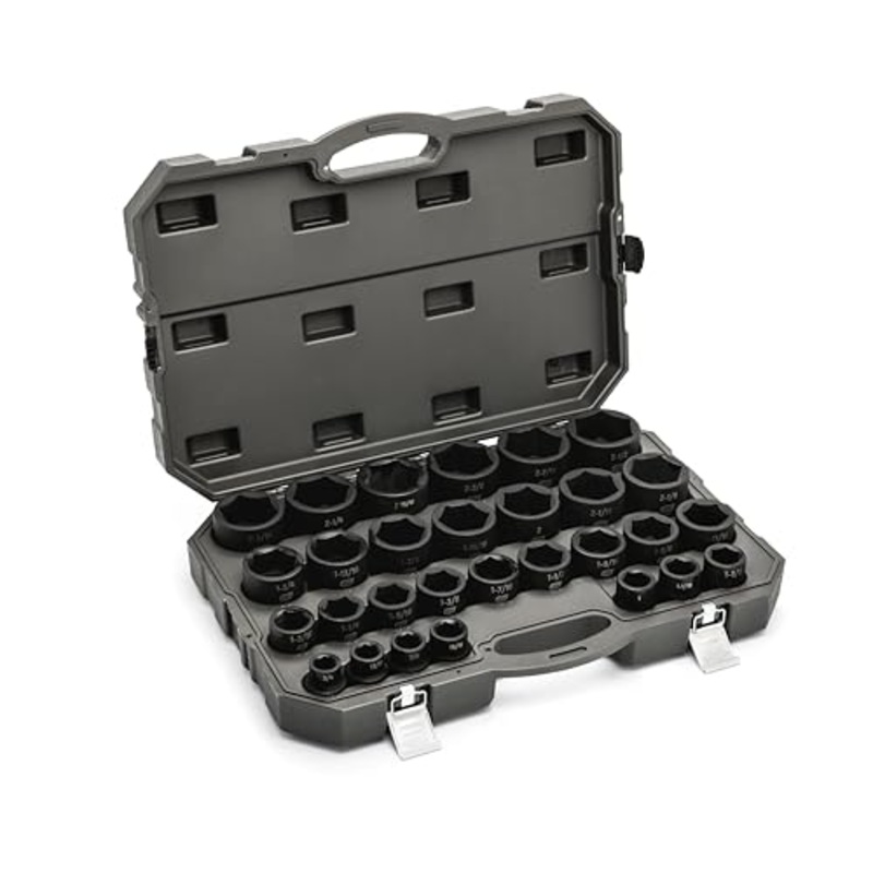 GEARWRENCH 29 Piece 3/4 Drive 6 Point SAE Impact Socket Set | 3/4 to 1-7/8 | 84035