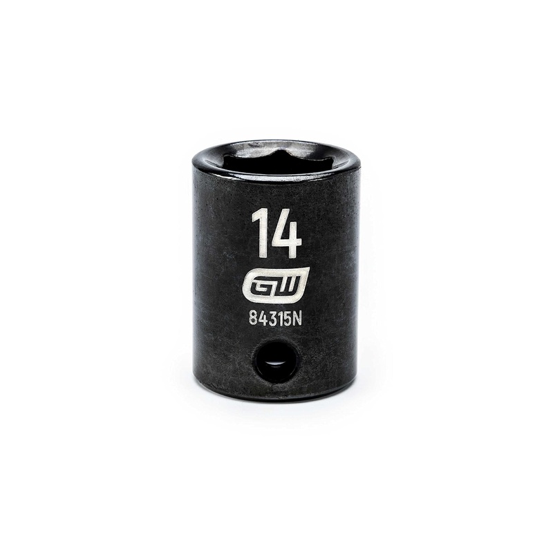 GEARWRENCH 3/8 Drive 6 Point Standard Impact Metric Socket 14mm – 84315N