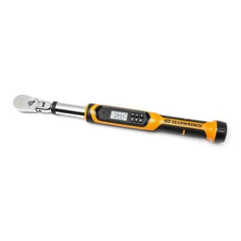 GEARWRENCH 3/8 Flex Head Electronic Torque Wrench with Angle, 10-100 ft/lbs. – 85078