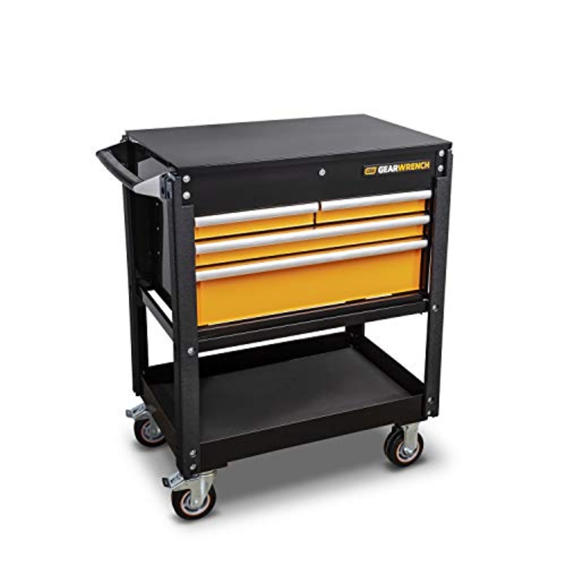 GEARWRENCH 33 4 Drawer Black & Orange Utility Cart – 83168