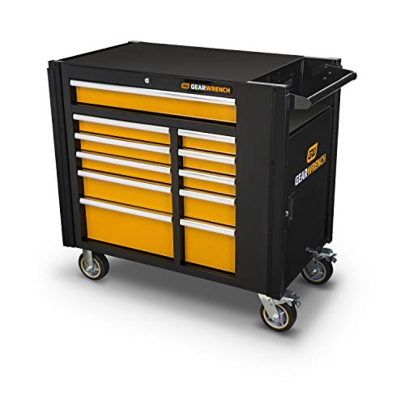 GEARWRENCH 42 11 Drawer Mobile Work Station, Black & Orange – 83169