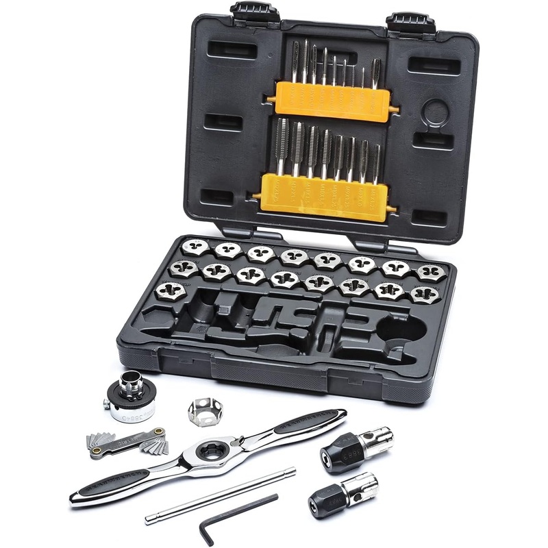 GEARWRENCH 42 Piece Ratcheting Tap & Die Set, Metric – 3886