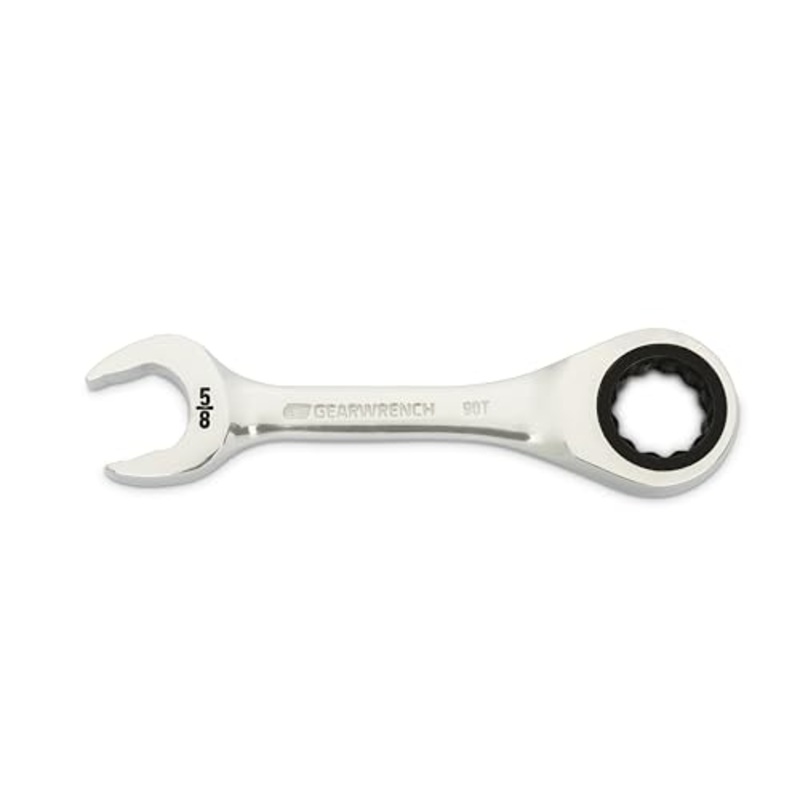 GEARWRENCH 5/8 90-Tooth 12 Point Stubby Combination Ratcheting Wrench | 86855
