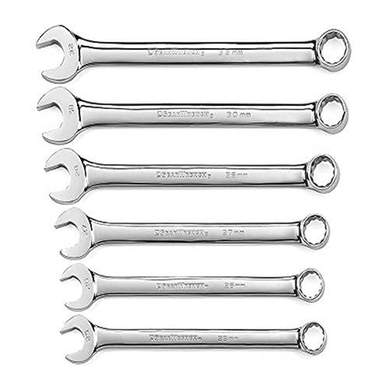 GEARWRENCH 6 Pc. 12 Pt. Combination Wrench Set, Long Pattern, Metric – 81922
