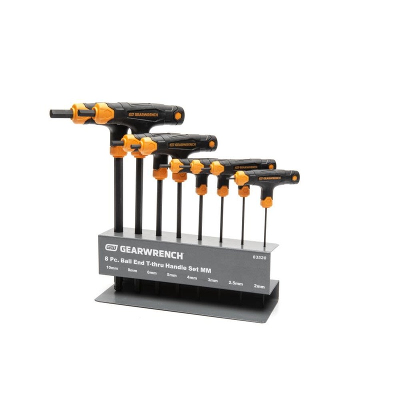GEARWRENCH 8 Piece Metric Ball End T-Handle Hex Key Set – 83520