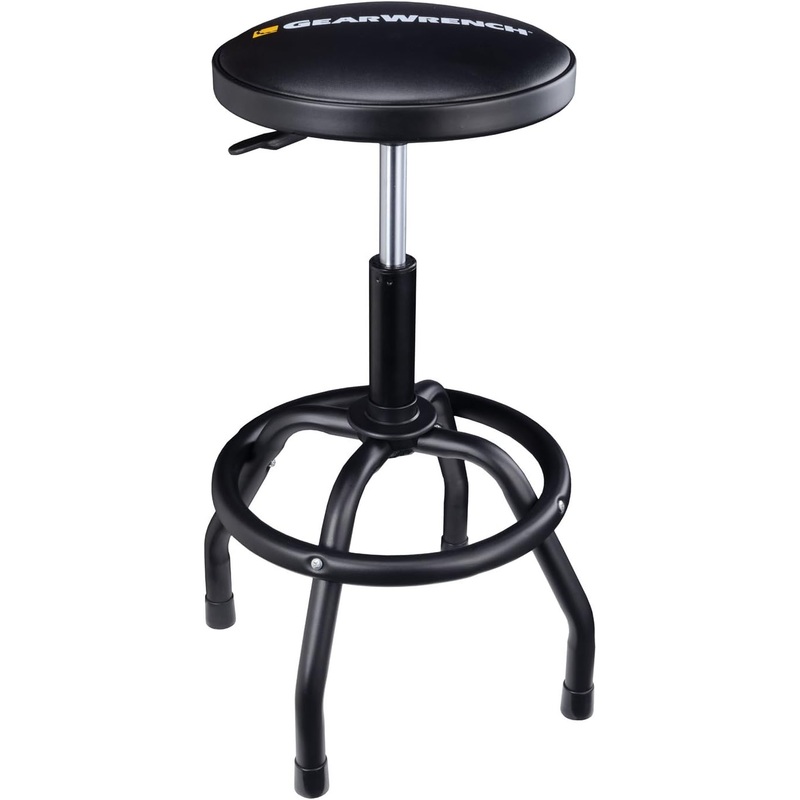 GEARWRENCH Adjustable Height Swivel Shop Stool, 26 To 31 – 86992