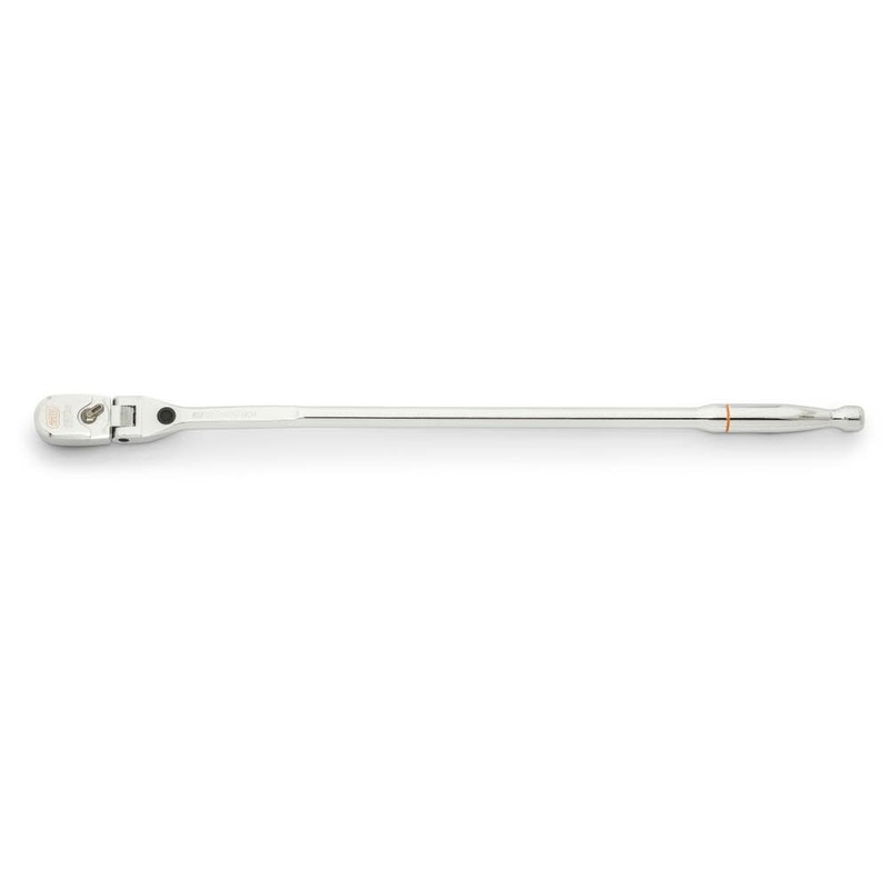 GEARWRENCH 1/2 Drive 120XP Locking Flex Head Ratchet with Full Polish Grip – 25 Length – 81376