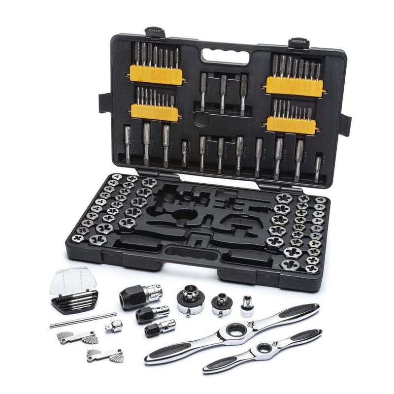 GEARWRENCH 114 Piece Ratcheting Tap and Die Set | SAE & Metric | 82812