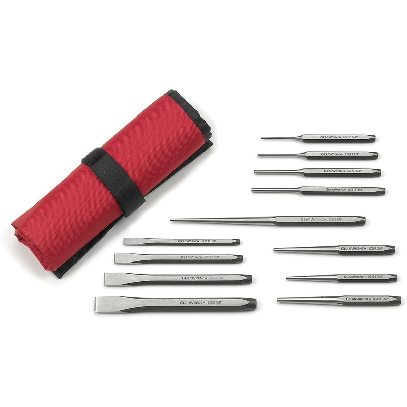 GEARWRENCH 12 Piece Punch and Chisel Chrome Set | 82305