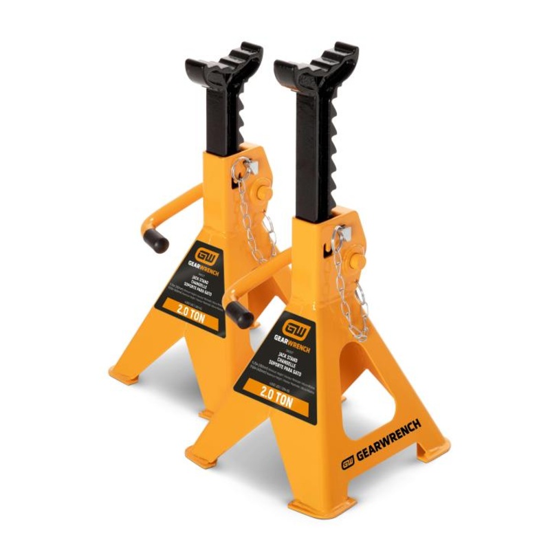 GEARWRENCH 2 Ton Ratcheting Jack Stands – Pack of 2 | GWJS2T