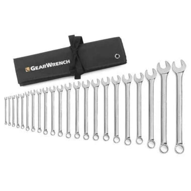 GEARWRENCH 22 Pc. 12 Pt. Combination Wrench Set, Long Pattern, Metric – 81916