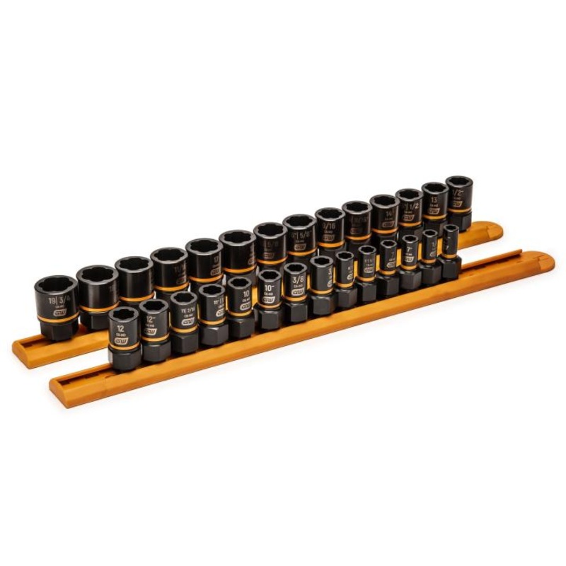 GEARWRENCH 28 Pc. 1/4 & 3/8 Drive Bolt Biter Impact Extraction Socket Set – 84784