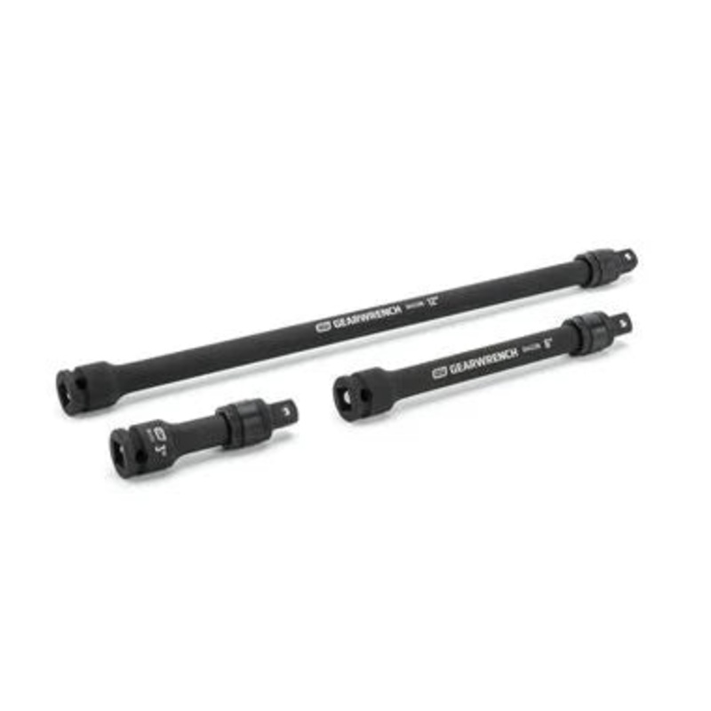 GEARWRENCH 3 Pc. 3/8 Drive Impact Locking Extension Set 3, 6 & 12 – 84927N