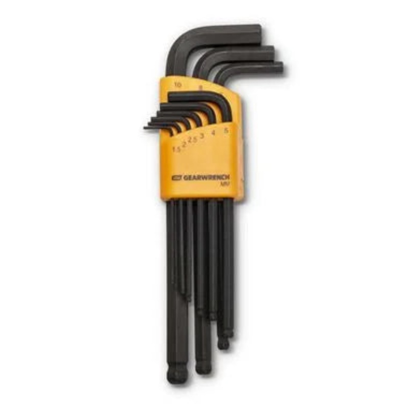 GEARWRENCH 9 Piece Metric Ball End Long Arm Hex Key Set – 83521